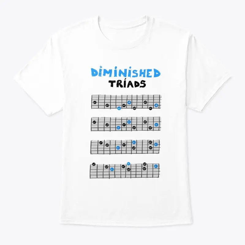 Guitar T Shirt - Diminished Triads